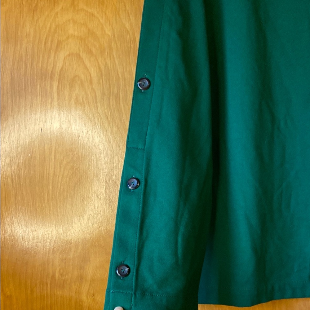 J. Jill Green Women's Top with Button Details on Long Sleeves. Size M - Picture 3 of 10